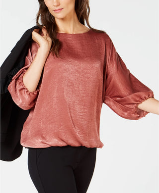 Alfani Women's Dolman Sleeve Jewel Neck Top Size Brown Size Medium