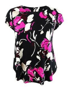 Alfani Women's Plus Size Printed T-Shirt Pink Size OX