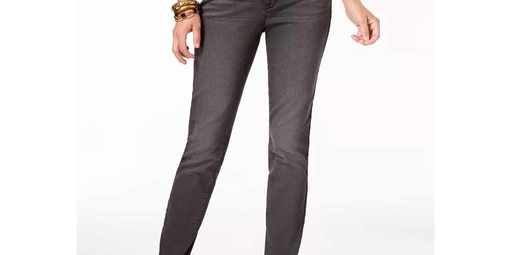 Style & Co Women's Curvy-Fit Skinny Jeans Black Size 2