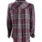Style & Co Women's Sparkle Plaid Shirt Red Size Small