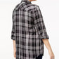 Style & Co Women's Plus Size Plaid Shirt  Black Size 0X