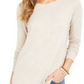 Style & Co Women's Long-Sleeve Crewneck Top Beige Size 2XL