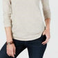 Style & Co Women's Long-Sleeve Crewneck Top Brown Size Large