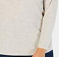 Style & Co Women's Long-Sleeve Crewneck Top  Brown Size Medium