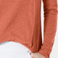 Style & Co Women's Long-Sleeve Crewneck Top Med Orange Size Medium