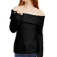 INC International Concepts Women's Chenille Cowl-Neck Sweater Black Size Large