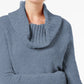 INC International Concepts Women's Cowl-Neck Chenille Sweater Blue Size Extra Small