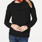 INC International Concepts Women's Chenille Cowl-Neck Sweater  Black Size 2 Extra Large