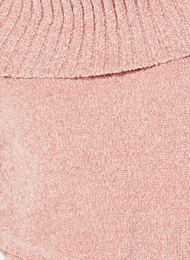 INC International Concepts Women's Cowl-Neck Chenille Sweater Pink Size Large