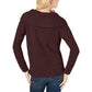 INC International Concepts Women's Chenille Cowl-Neck Sweater Medium Red Size Large