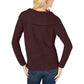 INC International Concepts Women's Chenille Cowl-Neck Sweater Red Size Large