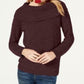 INC International Concepts Women's Chenille Cowl-Neck Sweater Red Size Medium