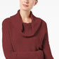 INC International Concepts Women's Chenille Cowl-Neck Sweater Red Size Extra Small