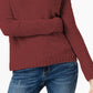 INC International Concepts Women's Chenille Cowl-Neck Sweater Red Size Extra Small