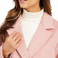 Charter Club Women's Notched-Collar Coat Pink Size Medium