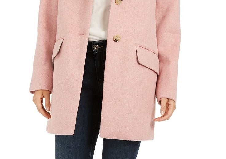 Charter Club Women's Plus Size Notched-Collar Coat Lt/Paspink Size 2XL
