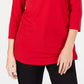 JM Collection Women's Embellished Cold-Shoulder Top Red Size Medium
