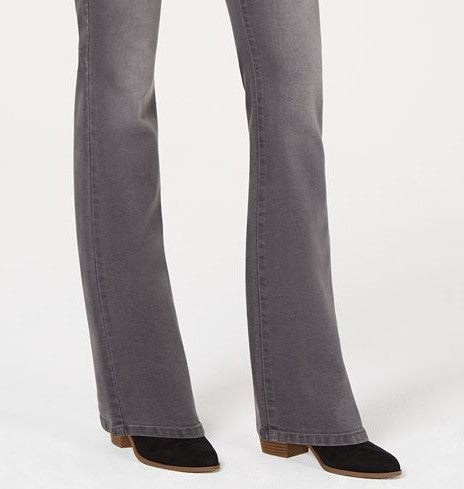 Style & Co Women's Curvy-Fit Bootcut Jeans Gray Size 4