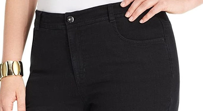 Style & Co Women's Plus & Petite Plus Size Tummy Control Straight-Leg Jeans Rinse Size 14
