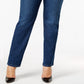 Style & Co Women's Plus Size Tummy Control Straight-Leg Jeans Dark Blue Size 24