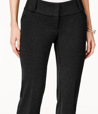 Alfani Women's Petite Faux-Leather-Trim Wide-Leg Trousers  Blue Size 20X5