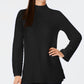 Charter Club Women's Mixed-Stitch Mock-Neck Sweater Black Size Large