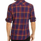 INC International Concepts Men's Marc Plaid Shirt Purple Size Extra Large