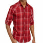 INC International Concepts Men's Marc Plaid Shirt Red Size Large