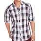 INC International Concepts Men's Marc Plaid Shirt Red Size Small