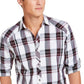 INC International Concepts Men's Marc Plaid Shirt Red Size Small