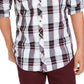 INC International Concepts Men's Marc Plaid Shirt Red Size Small