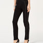 INC International Concepts Women's Contrast-Stitch Straight-Leg Pants Deep Black Size 2