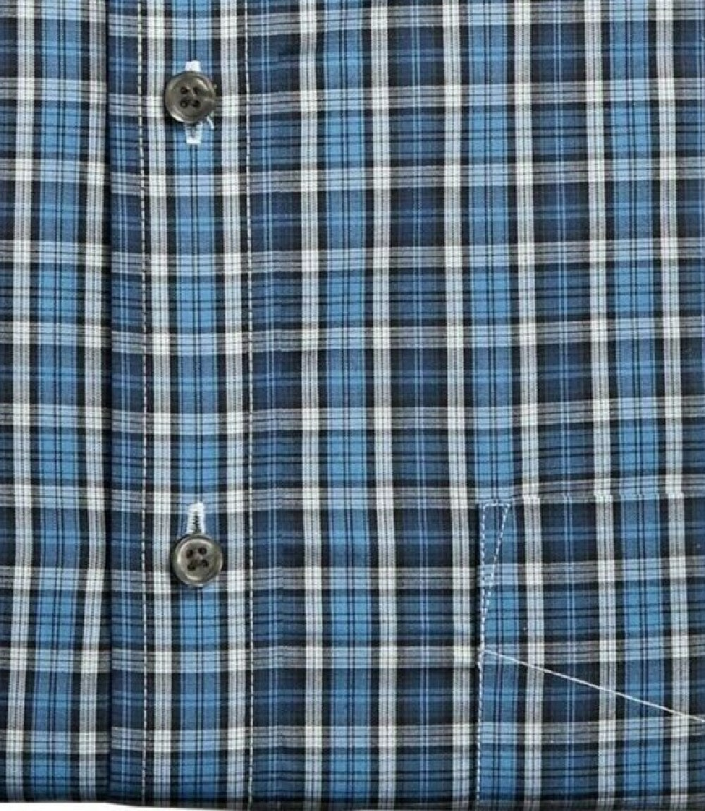 Club Room Men's Regular Fit Button Down Collar Dress Shirts Navy Size 17-34-35