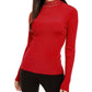 INC International Concepts Women's Embellished Ribbed-Knit Turtleneck  Red Size 2 Extra Large