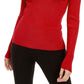 INC International Concepts Women's Embellished Ribbed-Knit Turtleneck  Red Size 2 Extra Large