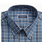 Club Room Men鈥檚 Classic/Regular Fit Stretch Plaid Button Down Collar Dress Shirts Blue Size 32-33