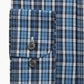 Club Room Men's Classic/Regular Fit Stretch Blackwatch Tartan Dress Shirt Blue Size 34-35