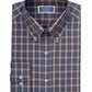 Club Room Men's Classic/Regular Fit Stretch Blackwatch Tartan Dress Shirt Blue Size 36-37