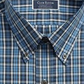 Club Room Men's Stretch Blackwatch Tartan Dress Shirt Navy Size 34X35