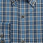 Club Room Men's Stretch Blackwatch Tartan Dress Shirt Navy Size 34X35