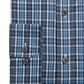 Club Room Men's Classic/Regular Fit Stretch Blackwatch Tartan Dress Shirt Navy Size 36-37