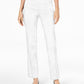 JM Collection Women's Pull-On Tummy Control Slim-Leg Pants White Size Extra Large