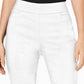 JM Collection Women's Pull-On Tummy Control Slim-Leg Pants White Size Extra Large