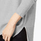 Maison Jules Women's Cotton V-Neck Tunic Sweater Gray Size Medium