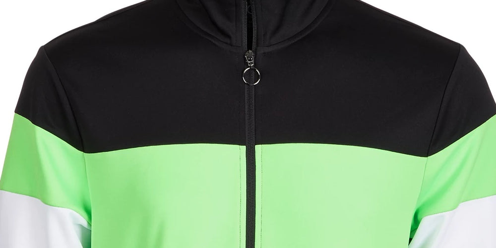 ID Ideology Men's Colorblocked Track Jacket Green Size Small