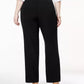 JM Collection Women's Collection Plus & Petite Plus Size Curvy-Fit Straight-Leg Pants  Black Size 22