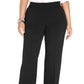 JM Collection Women's Collection Plus & Petite Plus Size Curvy-Fit Straight-Leg Pants  Black Size 22