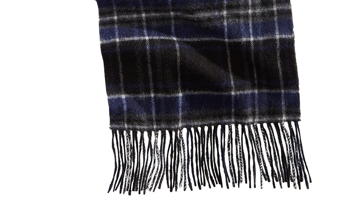 Club Room Men's Printed Cashmere Scarf Blue Size Regular