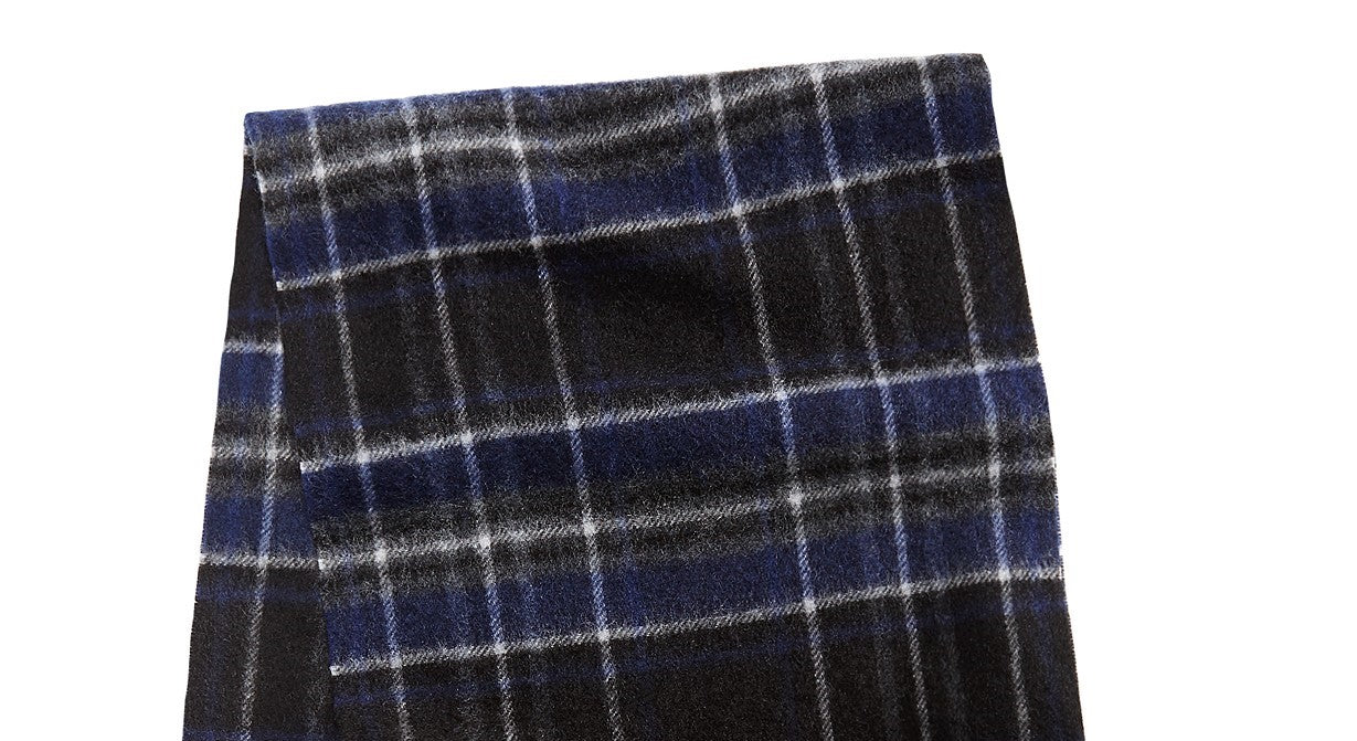 Club Room Men's Printed Cashmere Scarf Blue Size Regular