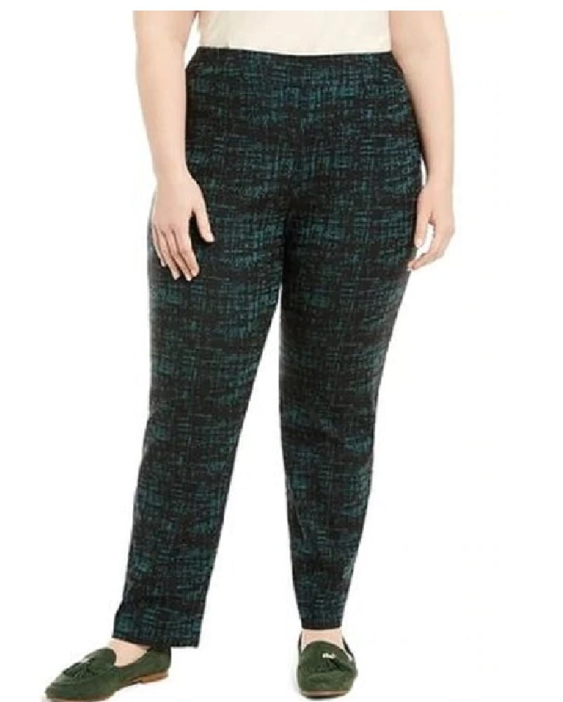 JM Collection Women's Pull On Pants Green Size XX-Large